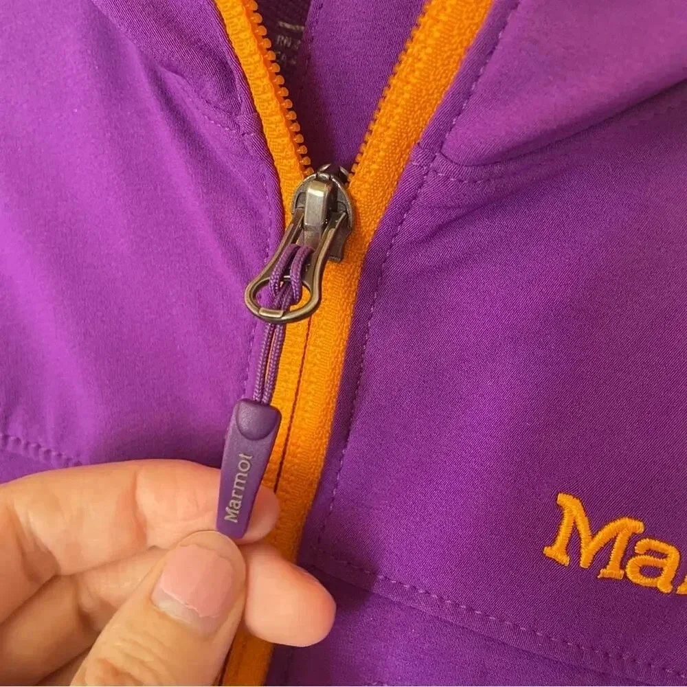 Marmot Purple M3 Tempo Soft-Shell Hooded Zip Jacket Size Small
